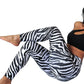 Black White Zebra Printed Leggings