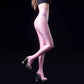 Glossy thin satin silk women high waist tights leggings