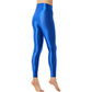 Yoga Pants Leggings Solid Color Glossy Stretchy Athletic Pants