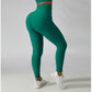 Solid Color Ribbed Yoga Pants