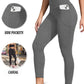 Super Soft Sports Leggings With Pockets For Women High Waisted Workout Yoga