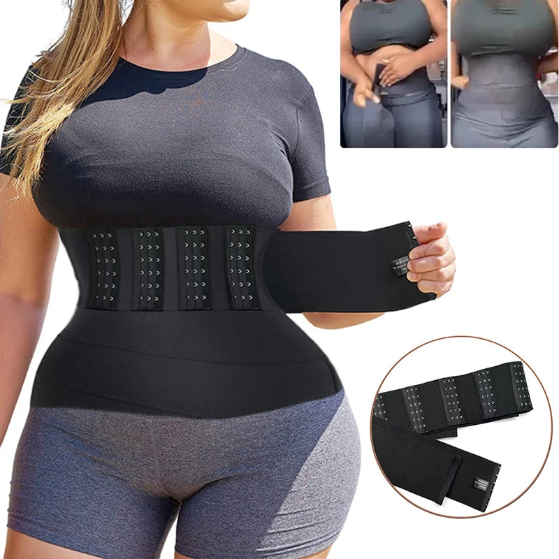 Waist Trainer for Women Snatch Me Up Buckle Bandage Wrap Lumbar
