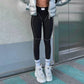 Seamless Streak Casual Stretchy Leggings