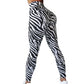 Black White Zebra Printed Leggings