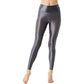 Yoga Pants Leggings Solid Color Glossy Stretchy Athletic Pants