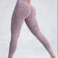Sports Seamless Leggings Women V-back Waist Tights