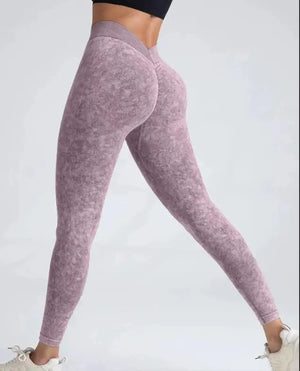 Sports Seamless Leggings Women V-back Waist Tights