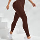 Fashionable Solid Color Butt Lifting Sports Leggings