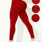 Fashionable Solid Color Butt Lifting Sports Leggings