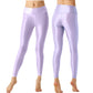 Yoga Pants Leggings Solid Color Glossy Stretchy Athletic Pants