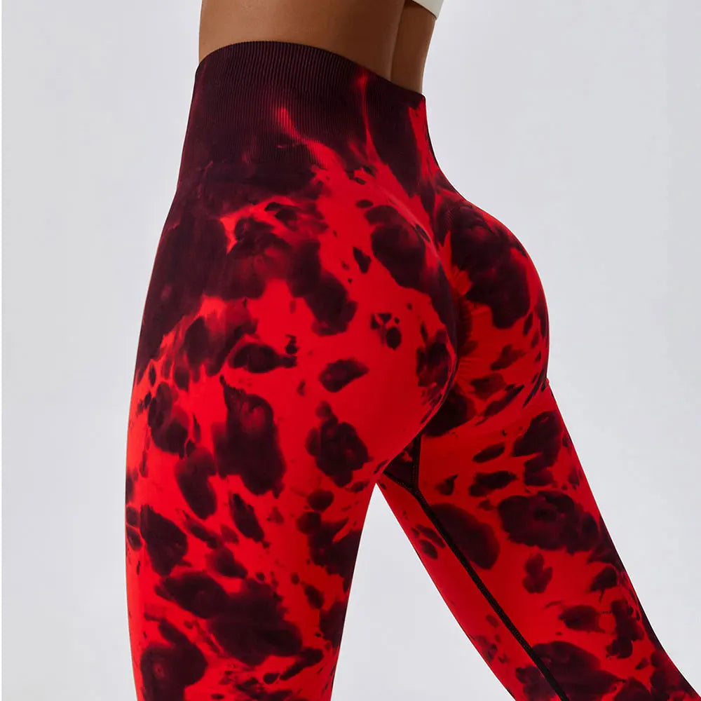 Tie Dye Seamless Yoga Pants Sport Leggings