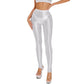 Sexy Glossy Leggings For Women Transparent High Waist