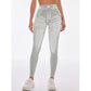  Women Sport Yoga Leggings Faux Jeans Skinny Tight Seamless Fitness Outerdoor Pants