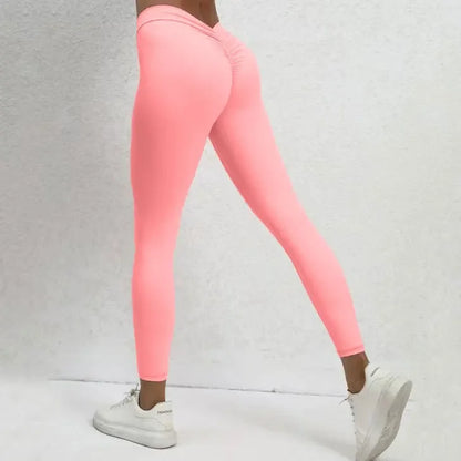 Back V-Waist Gym Sport Women Fitness Legging