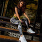 New Sports Printed Yoga Leggings Hip Lift High Waist Colorful Leggings