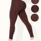 Fashionable Solid Color Butt Lifting Sports Leggings