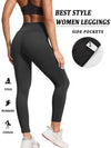 Super Soft Sports Leggings With Pockets For Women High Waisted Workout Yoga