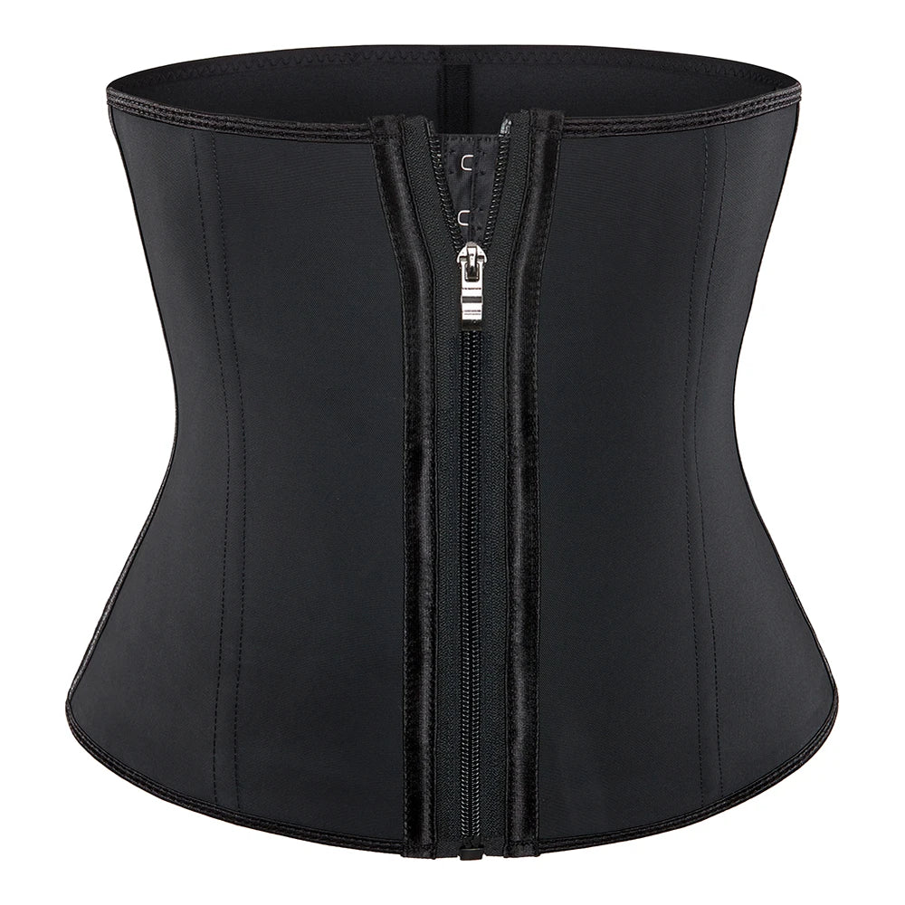 Zip And Hook Clips Smooth Latex Waist Trainer