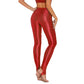 Sexy Glossy Leggings For Women Transparent High Waist