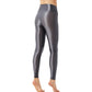 Yoga Pants Leggings Solid Color Glossy Stretchy Athletic Pants