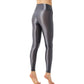 Yoga Pants Leggings Solid Color Glossy Stretchy Athletic Pants