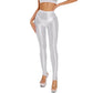 Sexy Glossy Leggings For Women Transparent High Waist