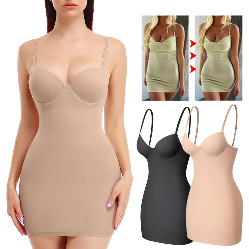 Seamless Bodysuit Built-In Bra Shapewear